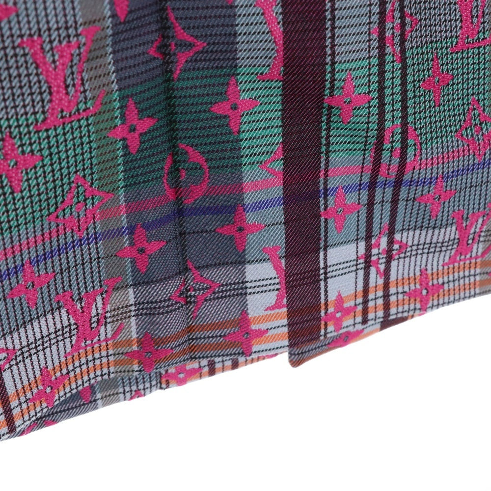 LOUIS VUITTON(ルイヴィトン) 21SS モノグラム ジャガード マドラスチェック総柄 3B チェスターコート ピンク/マルチカラー RM211 ZVW HKC71W