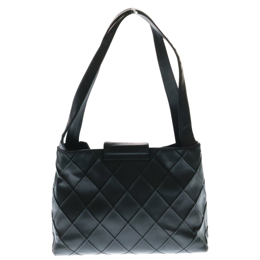 CHANEL(シャネル) ビコローネ ターンロック ハンドバッグ ショルダーバッグ ブラック シルバー金具 レザー