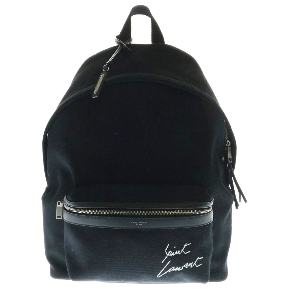 SAINT LAURENT PARIS(サンローランパリ) パリ シティ リュックサック ブラック キャンバス×レザー 534968