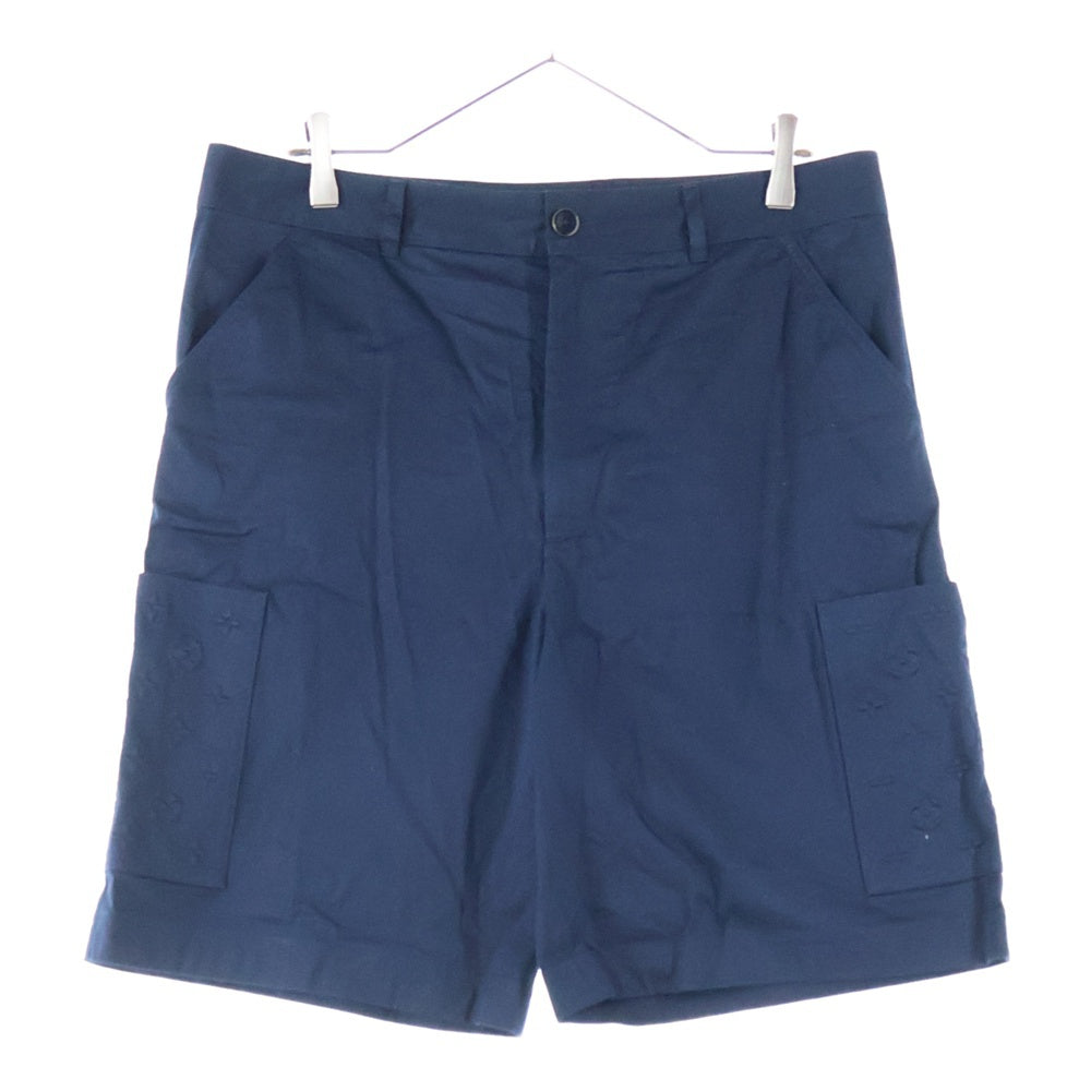 LOUIS VUITTON(ルイヴィトン) 25AW モノグラム エンボス コットン チノ ハーフ ショートパンツ ショーツ ネイビー RM252MQ FUG HTP48W