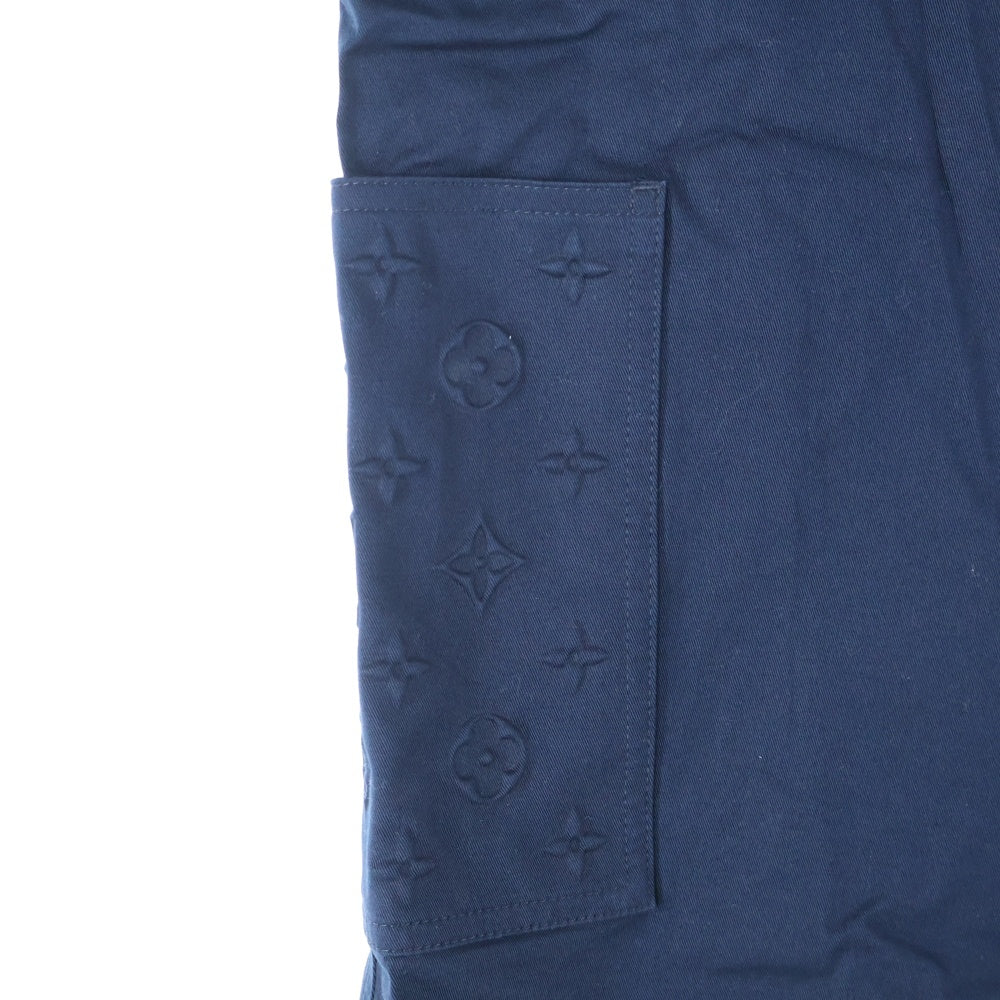 LOUIS VUITTON(ルイヴィトン) 25AW モノグラム エンボス コットン チノ ハーフ ショートパンツ ショーツ ネイビー RM252MQ FUG HTP48W
