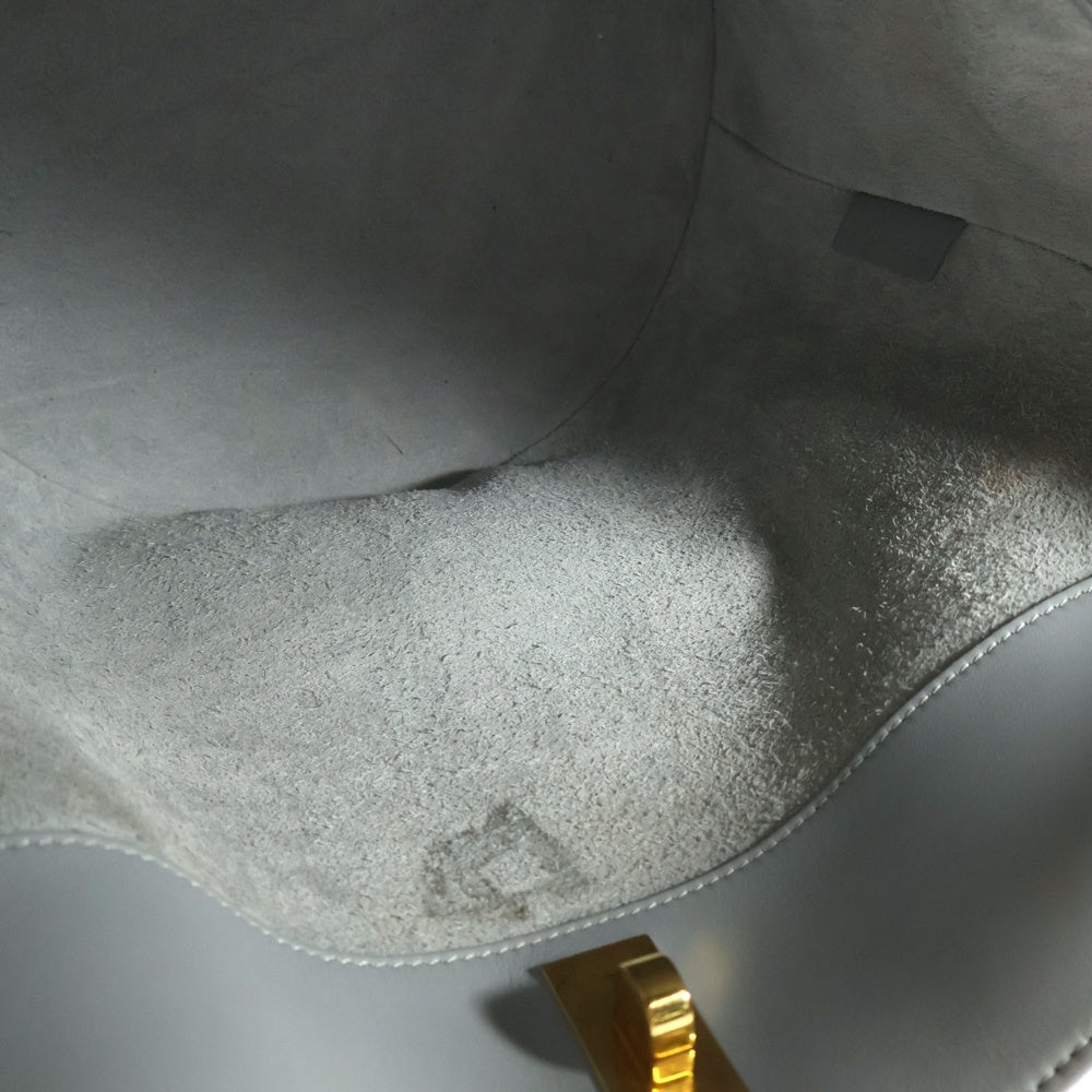 CELINE(セリーヌ) バケット16 2WAYバッグ ハンドバッグ ショルダーバッグ カーフスキン ライトブルー ゴールド金具