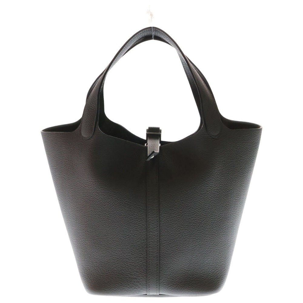 HERMES(エルメス) ピコタンロックMM グラファイト レザーハンドバッグ グレー レディース B刻印