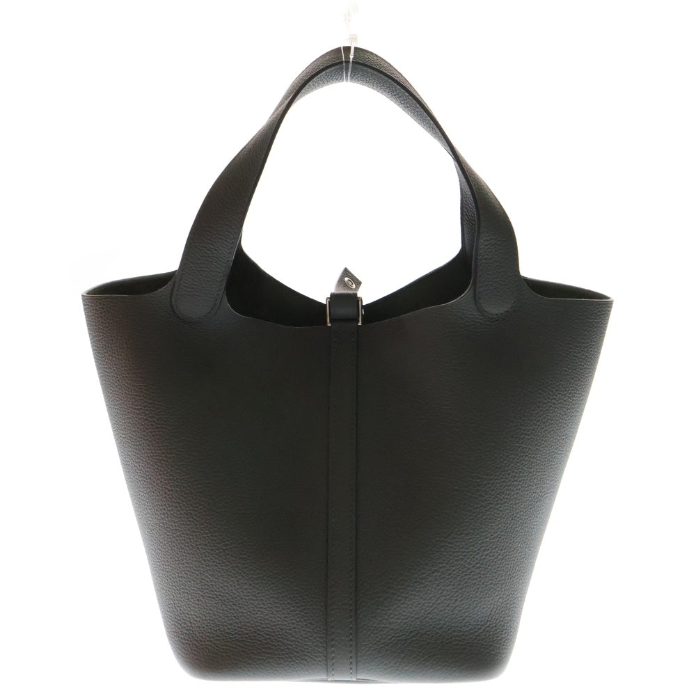 HERMES(エルメス) ピコタンロックMM グラファイト レザーハンドバッグ グレー レディース B刻印