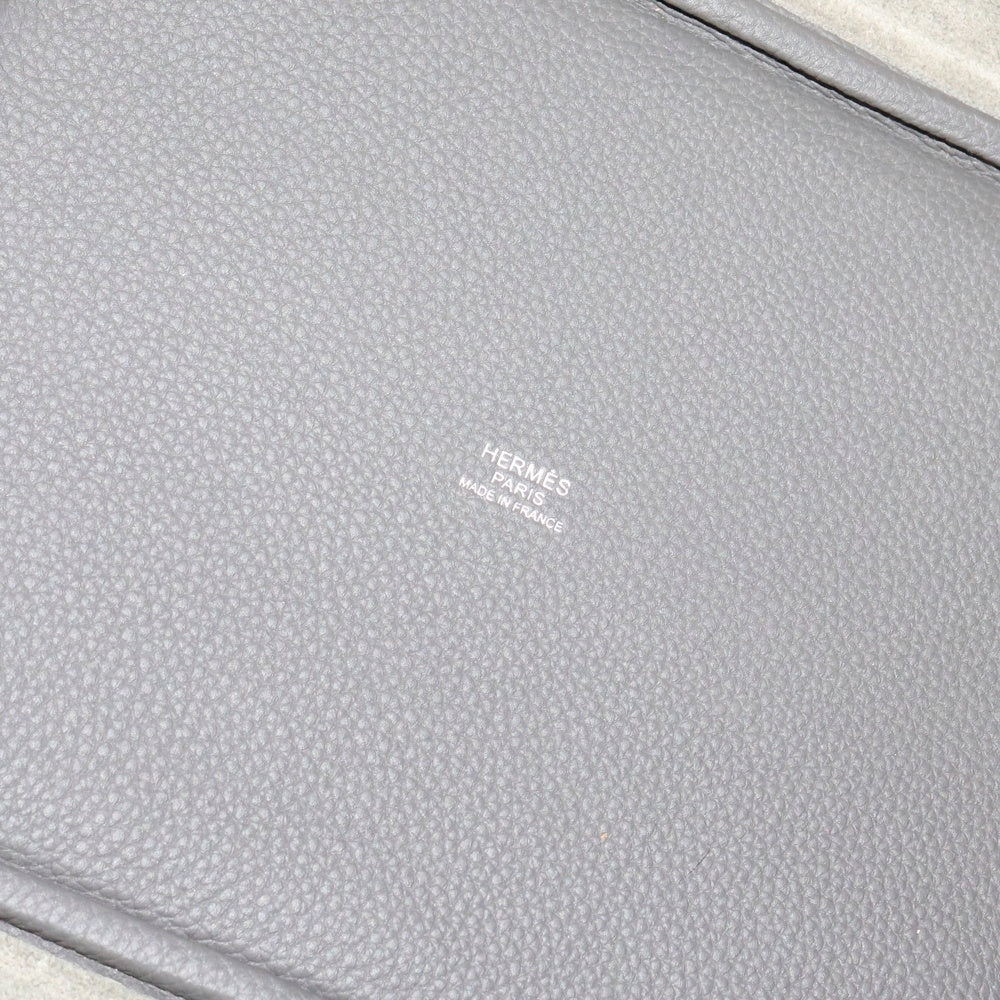 HERMES(エルメス) ピコタンロックMM グラファイト レザーハンドバッグ グレー レディース B刻印