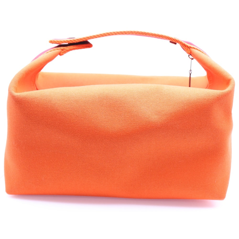 HERMES(エルメス) ブリッドアブラックGM ハンドバッグ ポーチ オレンジ シルバー金具