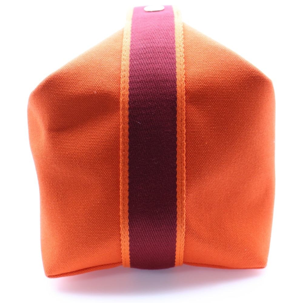 HERMES(エルメス) ブリッドアブラックGM ハンドバッグ ポーチ オレンジ シルバー金具