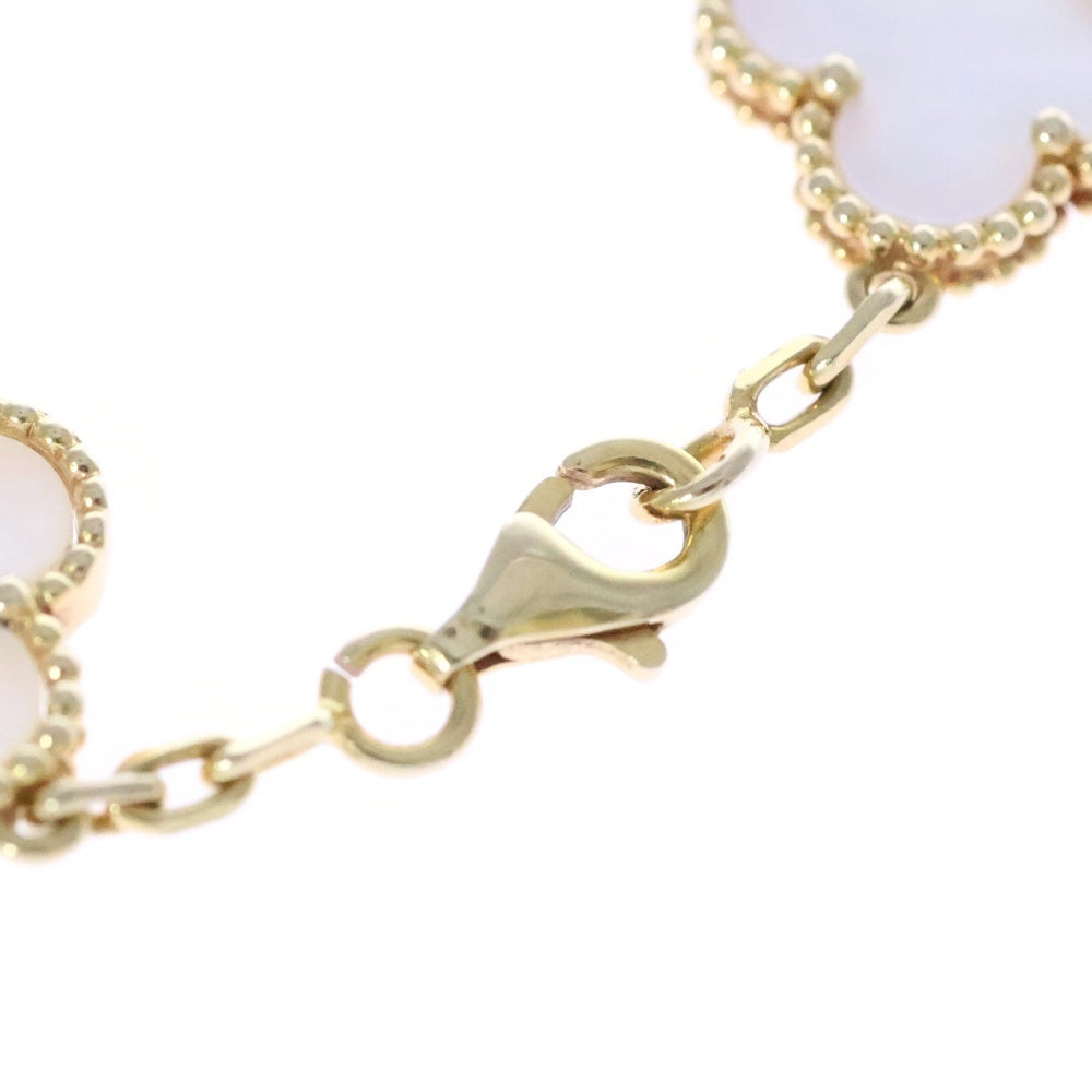 Van Cleef & Arpels(ヴァンクリーフアンドアーペル) ヴィンテージアルハンブラ ブレスレット 5モチーフ マザーオブパール イエローゴールド Au750YG VCARA41800 ジュエリー アクセサリー