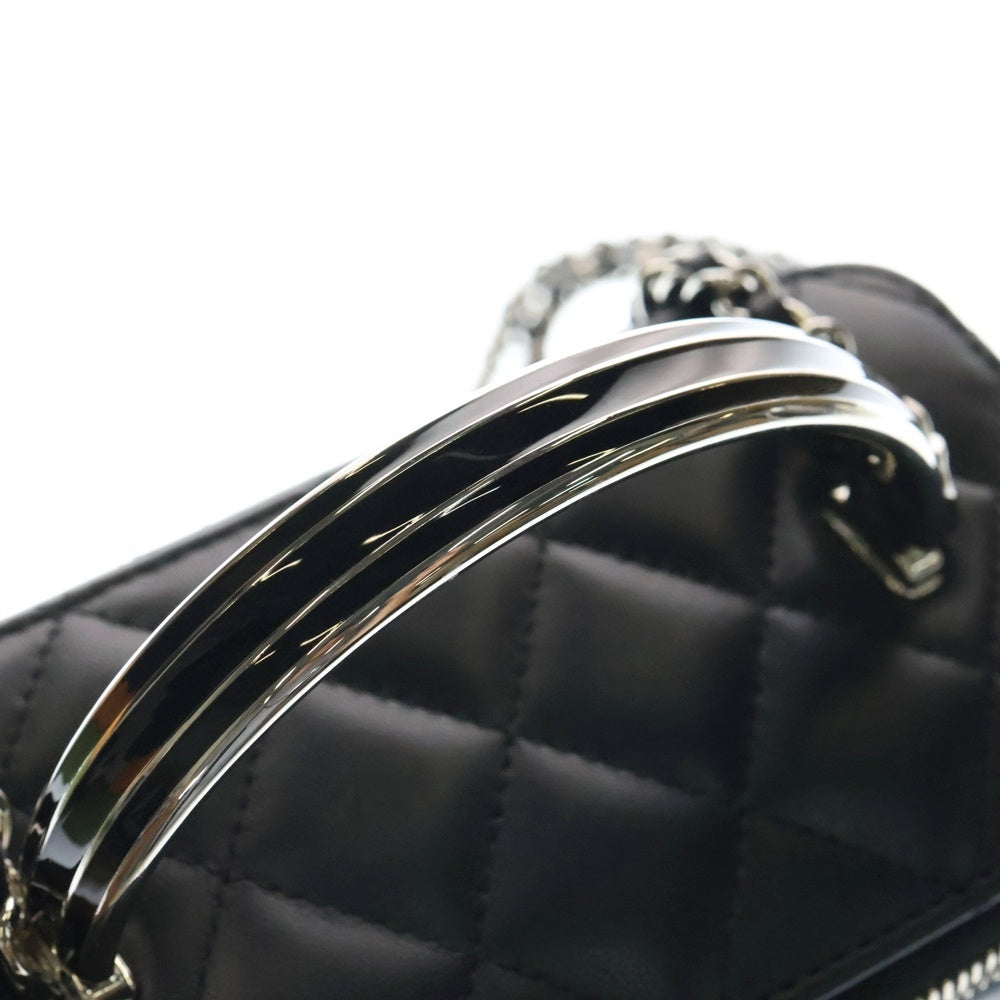 CHANEL(シャネル) ココマーク マトラッセ バニティ ラムスキン レザーチェーンショルダーバッグ ブラック レディース