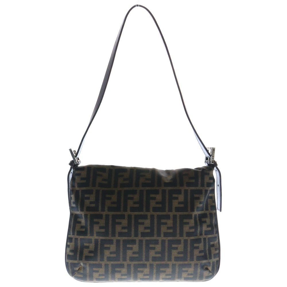 FENDI(フェンディ) マンマバケット ハンドバッグ ショルダーバッグ ブラウン キャンバス シルバー金具