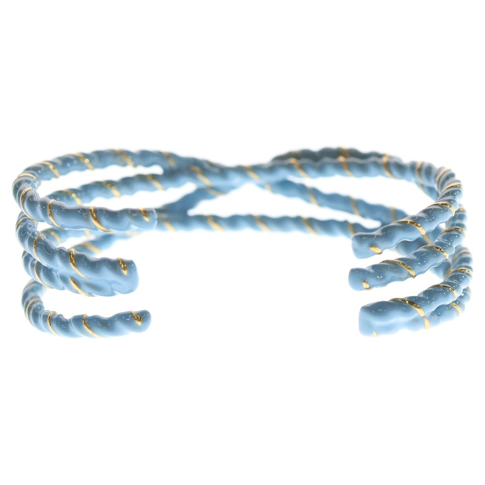 Maison Margiela 0(メゾンマルジェラ) Laces Rope Bangle クロスカフバングル ブレスレット ブルー SM1UY0093