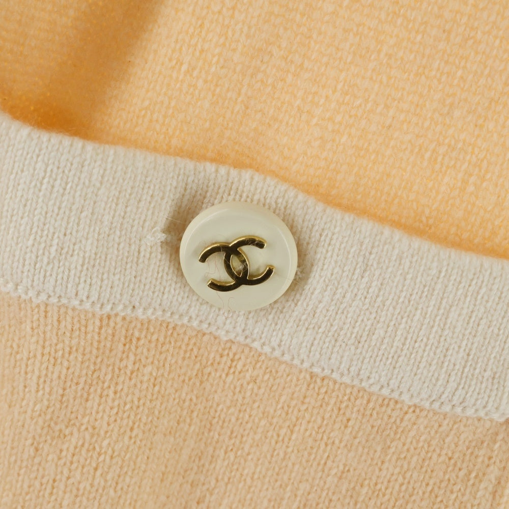 CHANEL(シャネル) 94P スプリングコレクション ココマークボタン クルーネック カシミヤニット カーディガン ベージュ レディース