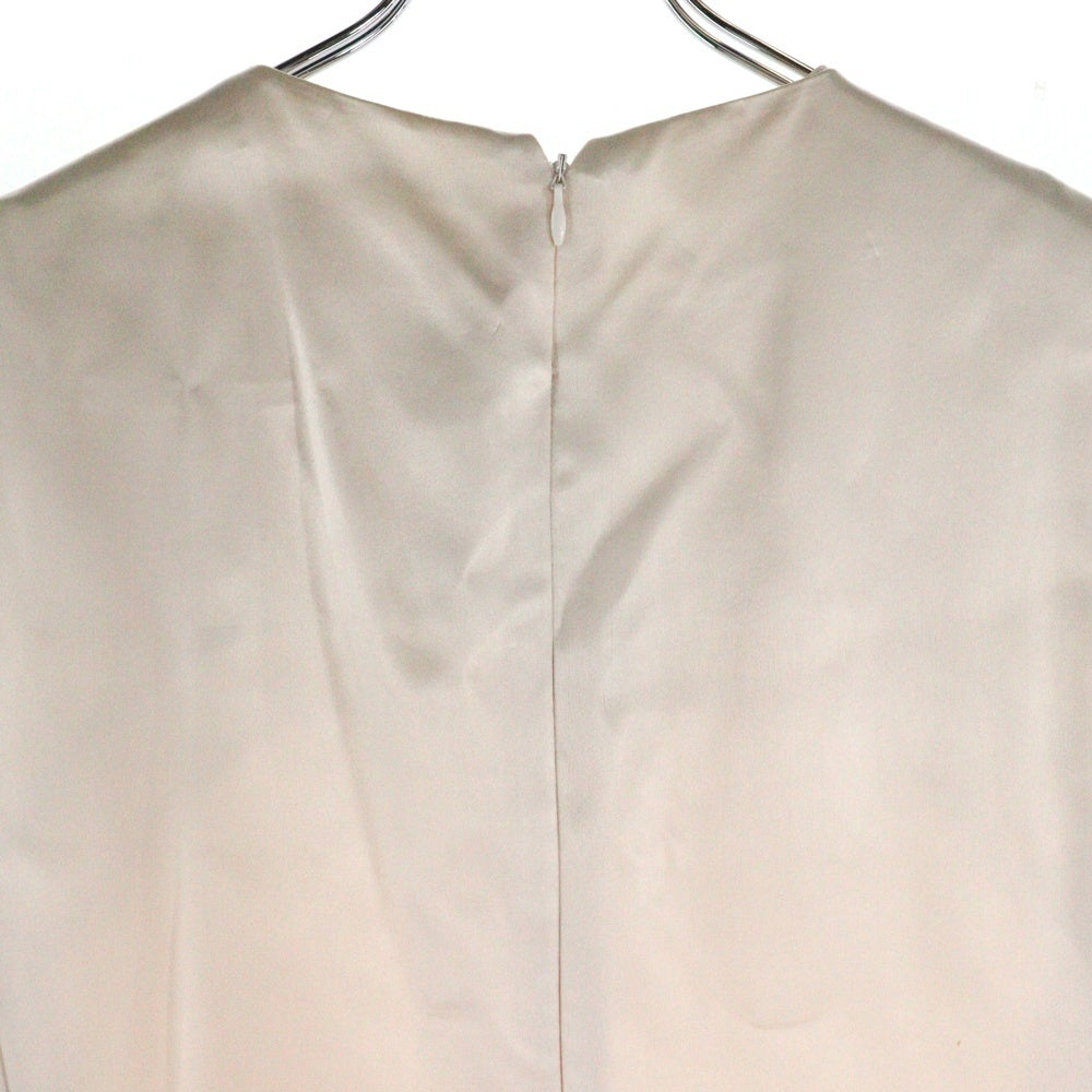 CELINE(セリーヌ) キュプラ ノースリーブ Vネック ミディアム タイト ワンピース ドレス ピンク レディース 2 6M24/4647