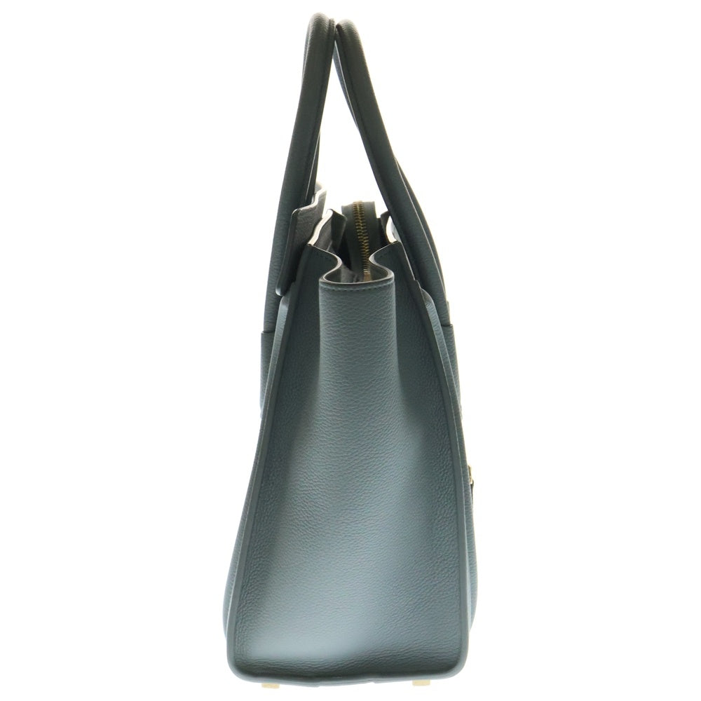CELINE(セリーヌ) ラゲージ マイクロショッパー グレー レザー 2wayショルダーバッグ ハンドバッグ