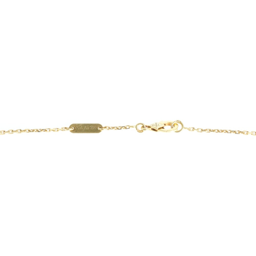 Van Cleef & Arpels(ヴァンクリーフアンドアーペル) ヴィンテージアルハンブラ カーネリアン ネックレス Au750 YG イエローゴールド VCARD38500 ジュエリー