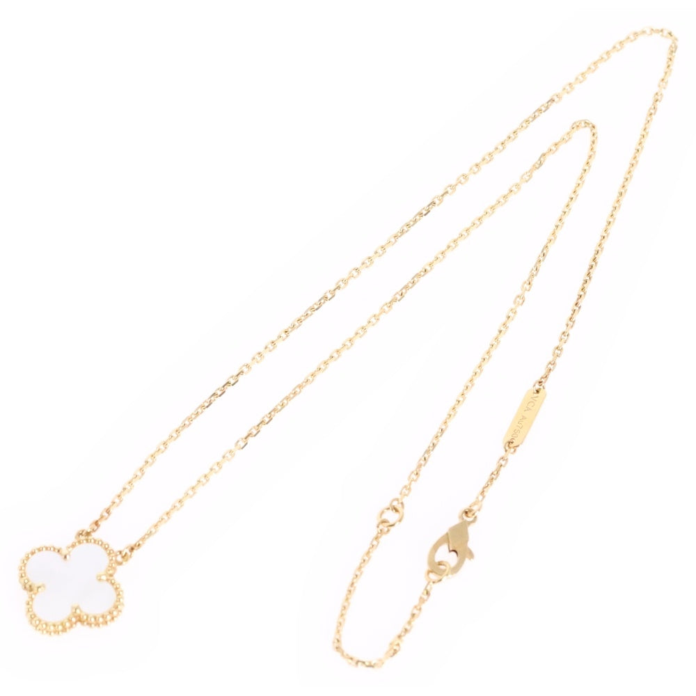 Van Cleef & Arpels(ヴァンクリーフアンドアーペル) ヴィンテージアルハンブラ ネックレス マザーオブパール イエローゴールド YG Au750 VCARA45900 ジュエリー