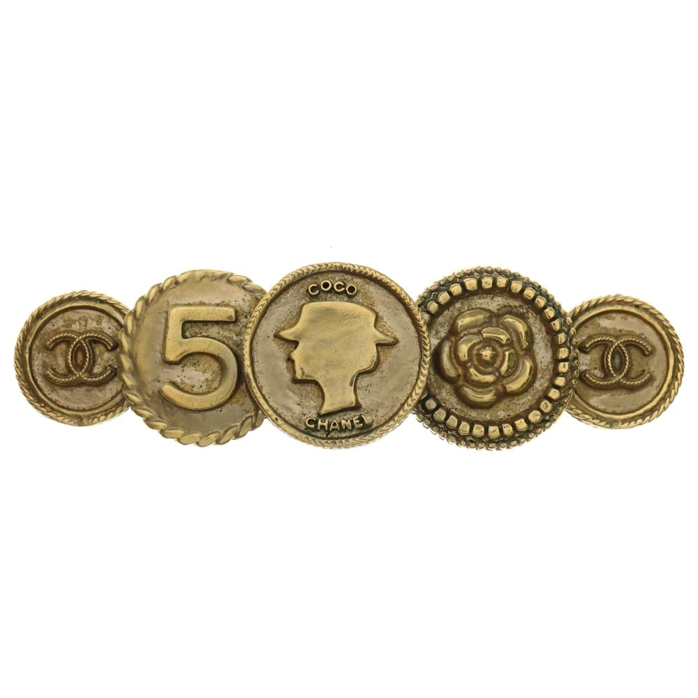 CHANEL(シャネル) ココマーク No.5 バレッタ ヘアクリップ ゴールド GP