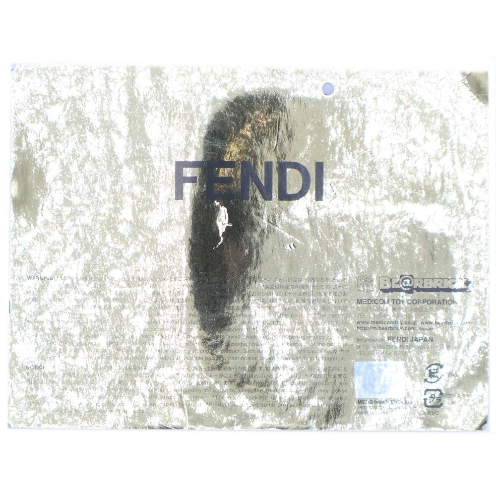 FENDI(フェンディ) ベアブリック フィギュア マスコット チャーム メタリックレッド