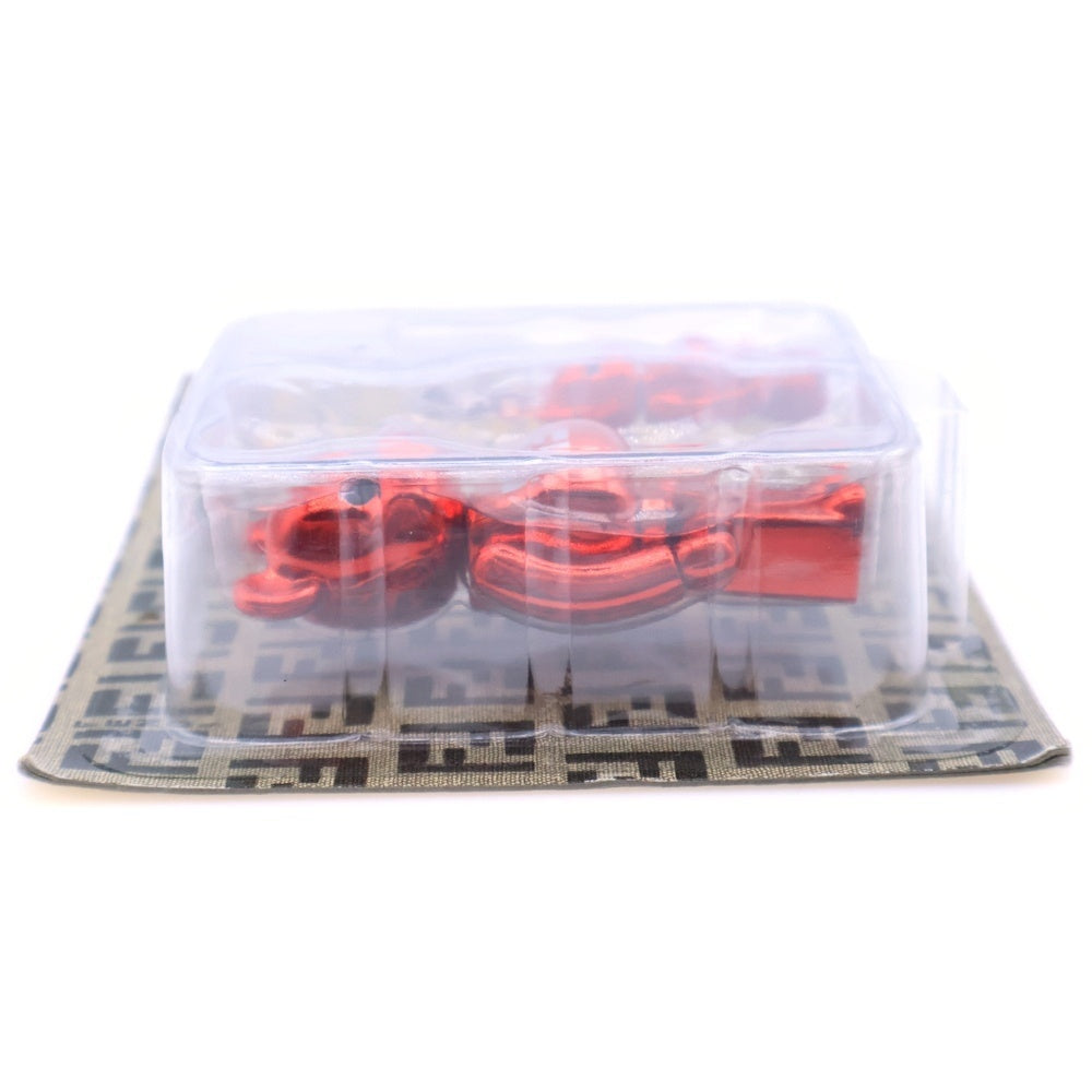 FENDI(フェンディ) ベアブリック フィギュア マスコット チャーム メタリックレッド