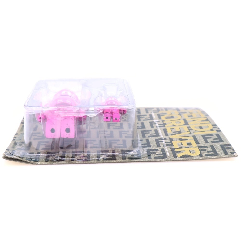 FENDI(フェンディ) ベアブリック フィギュア マスコット チャーム メタリックピンク