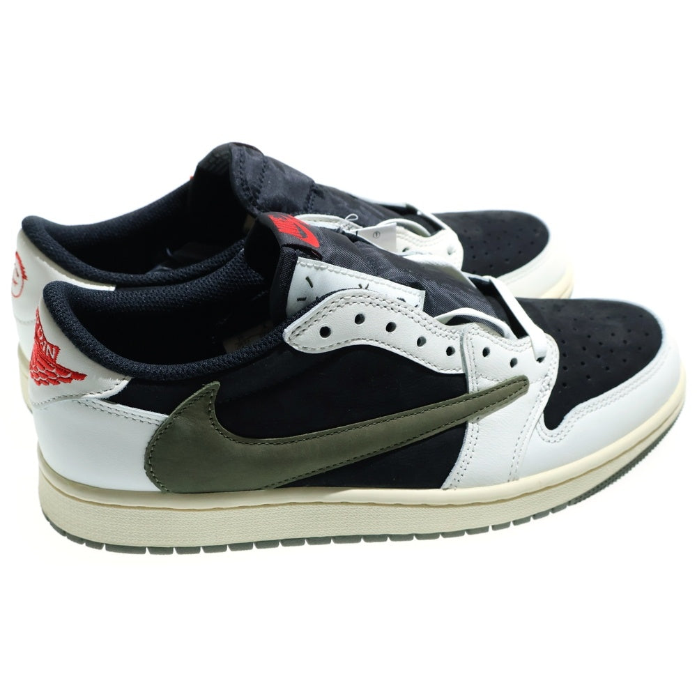 NIKE(ナイキ) ×TRAVIS SCOTT WMNS AIR JORDAN 1 LOW OG Medium Olive トラヴィススコット ウィメンズ エアジョーダン1 ローカットスニーカー US10/27cm DZ4137-106