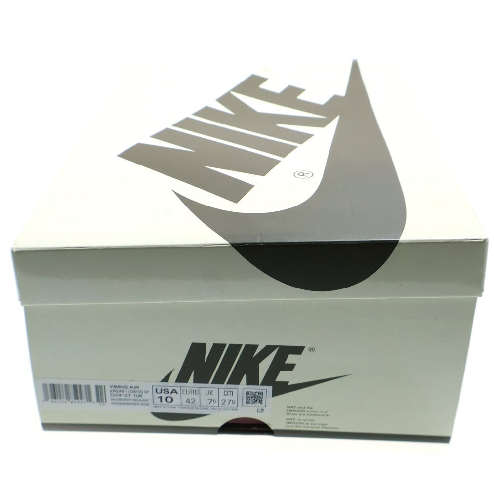 NIKE(ナイキ) ×TRAVIS SCOTT WMNS AIR JORDAN 1 LOW OG Medium Olive トラヴィススコット ウィメンズ エアジョーダン1 ローカットスニーカー US10/27cm DZ4137-106