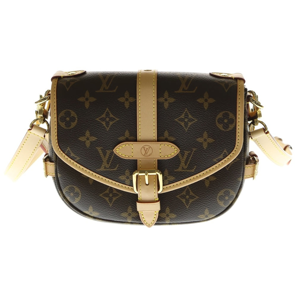 LOUIS VUITTON(ルイヴィトン) モノグラム ソミュールBB 2WAY レザーハンドバッグ ショルダーバッグ ブラウン レディース M46740