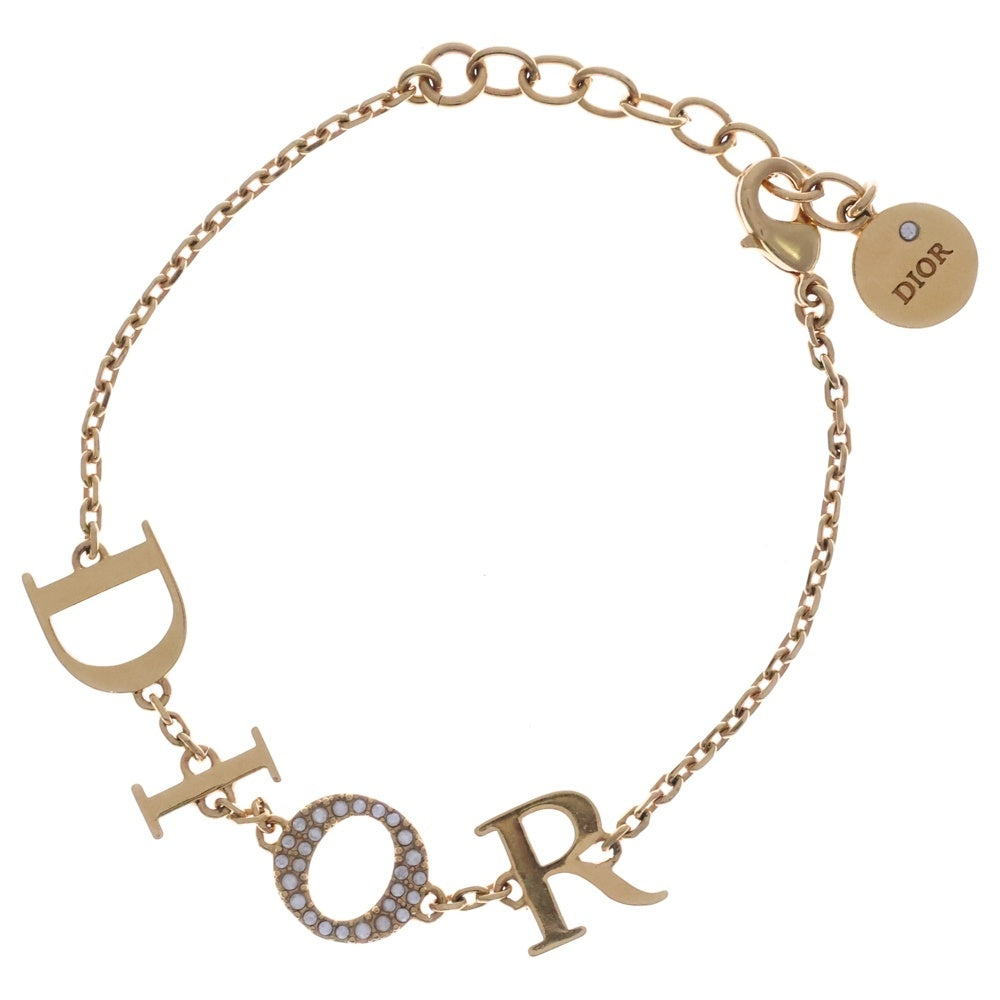 DIOR(ディオール) レボリューション ロゴ ラインストーン ブレスレット ゴールド GP B1244DVOCY
