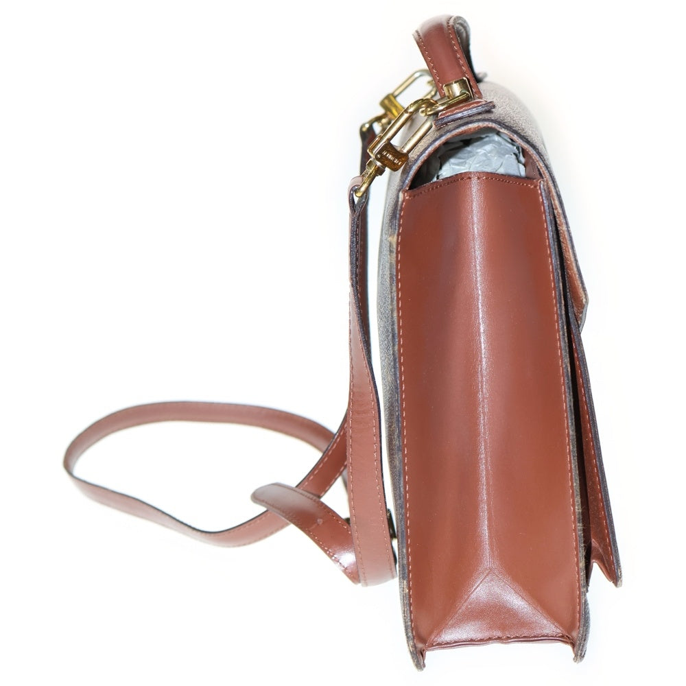 LOUIS VUITTON(ルイヴィトン) モノグラム モンソー 2WAYバッグ ショルダーバッグ ハンドバッグ ブラウン ゴールド金具 レザー×PVC M51185