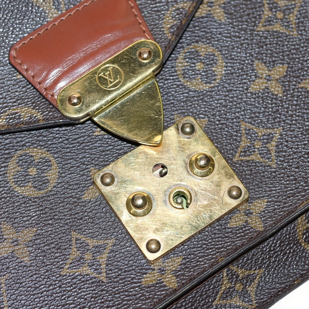 LOUIS VUITTON(ルイヴィトン) モノグラム モンソー 2WAYバッグ ショルダーバッグ ハンドバッグ ブラウン ゴールド金具 レザー×PVC M51185