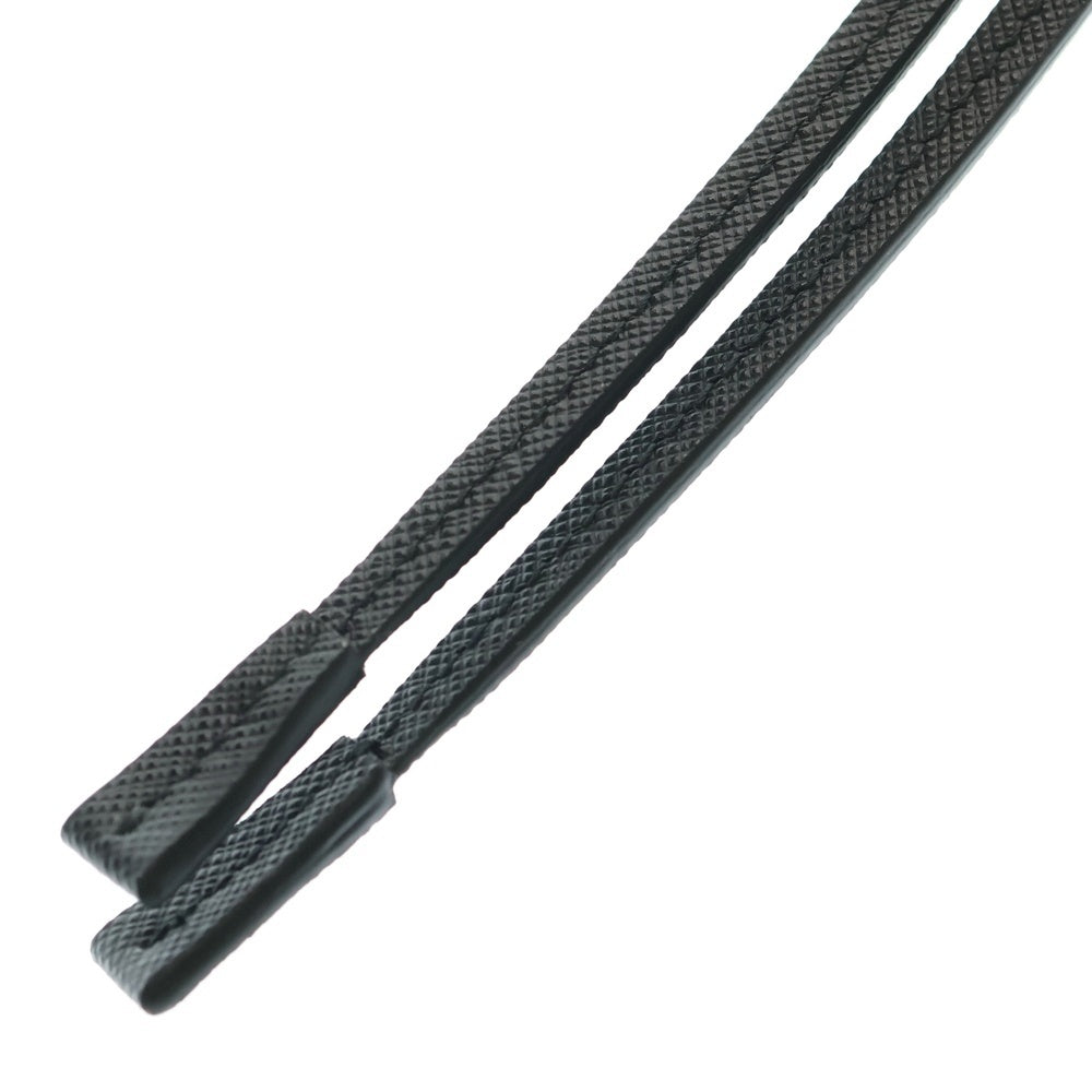 PRADA(プラダ) ボロタイ トロイアングルロゴ サフィアーノ ブラック PVC RFID 21C027