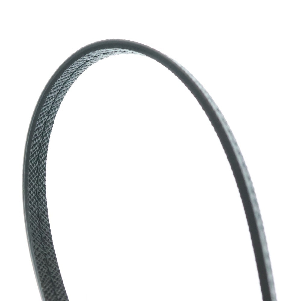 PRADA(プラダ) ボロタイ トロイアングルロゴ サフィアーノ ブラック PVC RFID 21C027