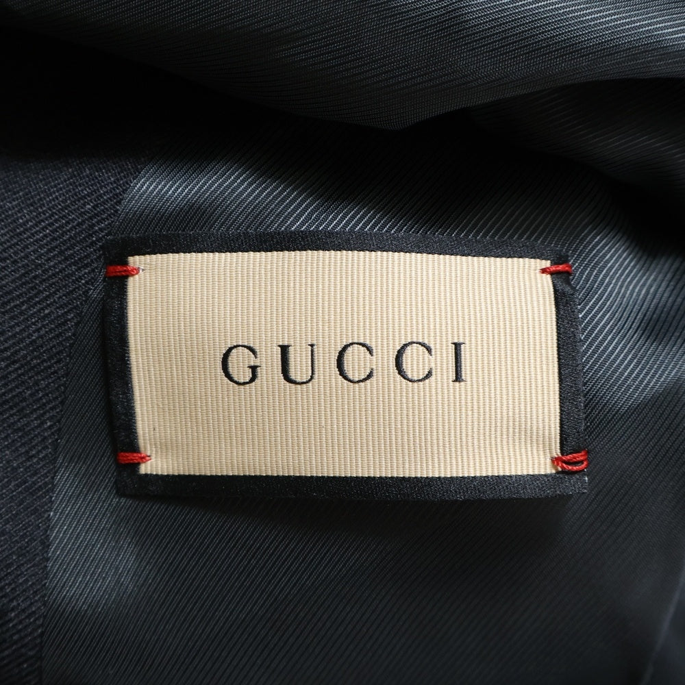 GUCCI(グッチ) 袖ワッペンロゴラベル ダブルブレスト ウール