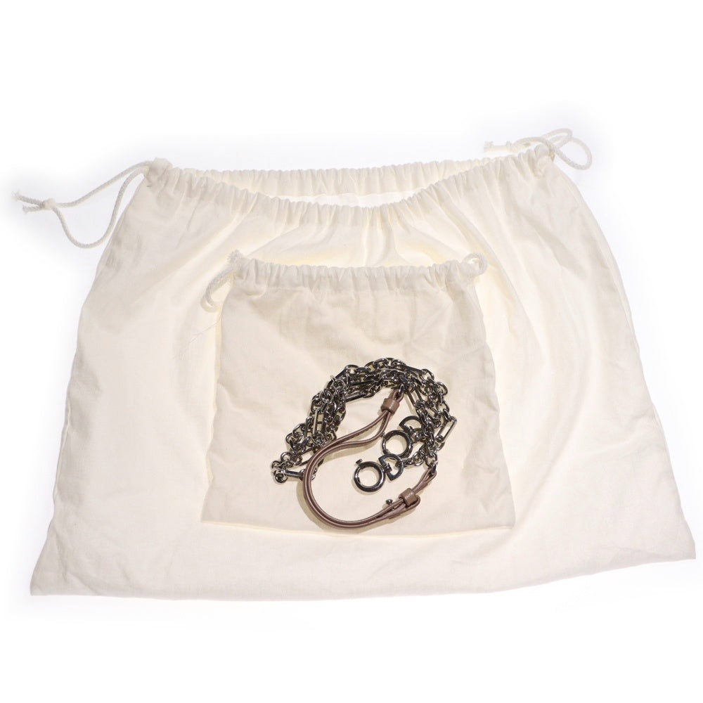 MM6 Maison Margiela(エムエムシックスメゾンマルジェラ) 5AC MICRO 2WAY レザーハンドバッグ チェーンショルダーバッグ ベージュ SB1WG0059