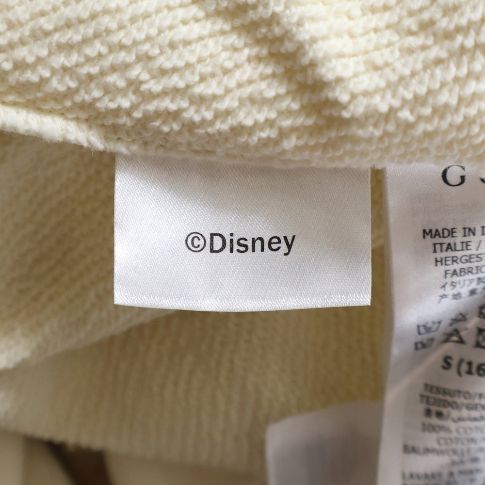 GUCCI(グッチ) ×Disney ディズニー ミッキーマウス ヴィンテージロゴプリント プルオーバースウェットパーカー フーディー アイボリー 469251