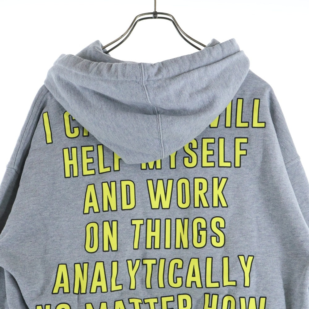 GUCCI(グッチ) インターロッキングG キャット ロゴ プリント プルオーバー スウェットパーカー フーディー グレー 700120