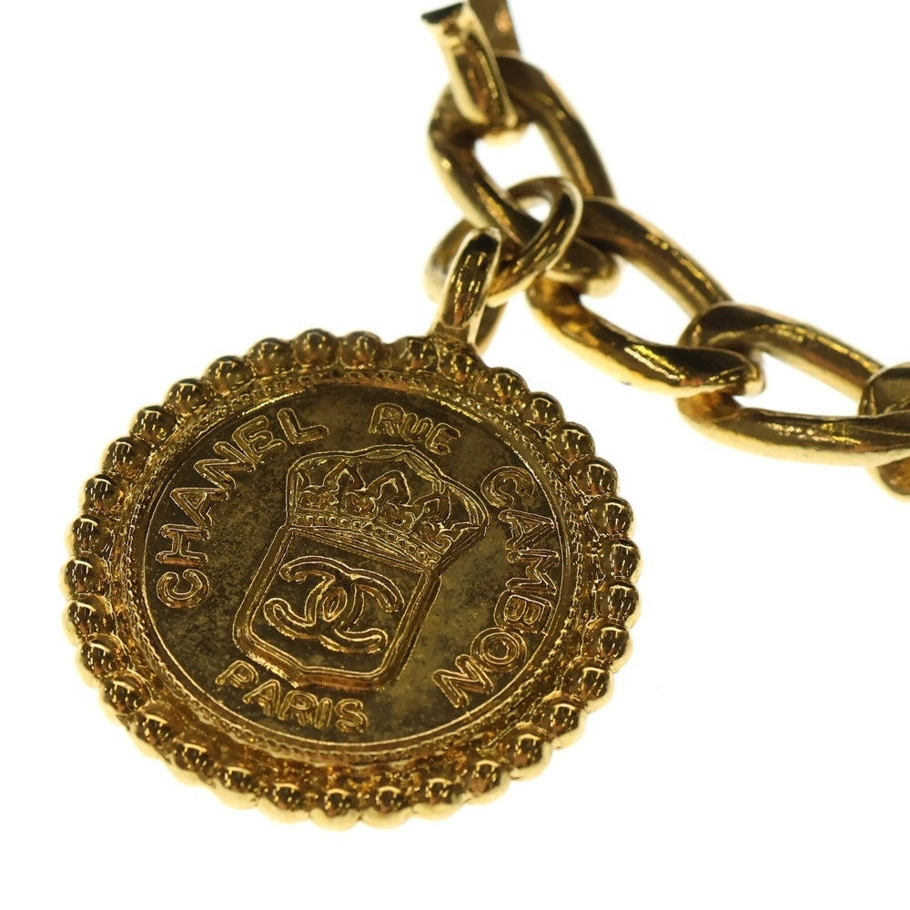 CHANEL(シャネル) CAMBON カンボンプレート ココマーク チェーン レザー ベルト ブラック/ゴールド