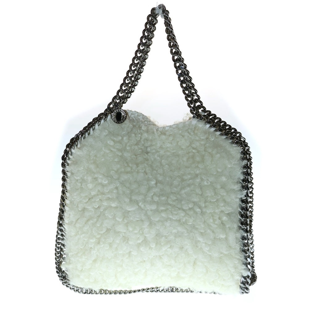 STELLA McCARTNEY(ステラマッカートニー) ファラベラ FUR FREE FUR フェイクファー フェイクレザー 2WAY チェーン ハンド ショルダーバッグ シルバー金具 ホワイト 371223 W8751