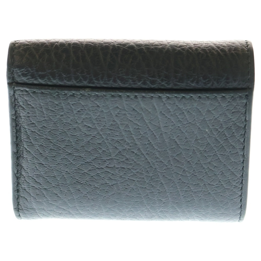 Maison Margiela 11(メゾンマルジェラ11) 4ステッチ レザーコンパクトウォレット 三つ折り財布 ブラック T8013