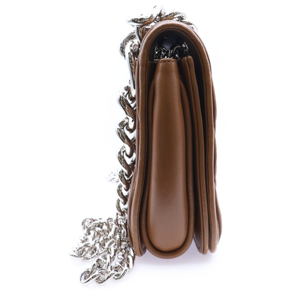 miumiu(ミュウミュウ) マテラッセ チェーン ショルダーバッグ ナッパレザー ブラウン 5BD015