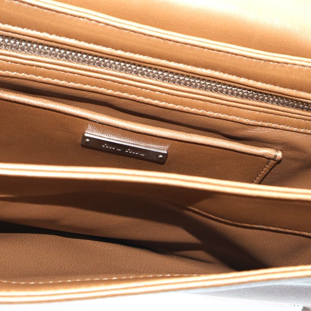 miumiu(ミュウミュウ) マテラッセ チェーン ショルダーバッグ ナッパレザー ブラウン 5BD015