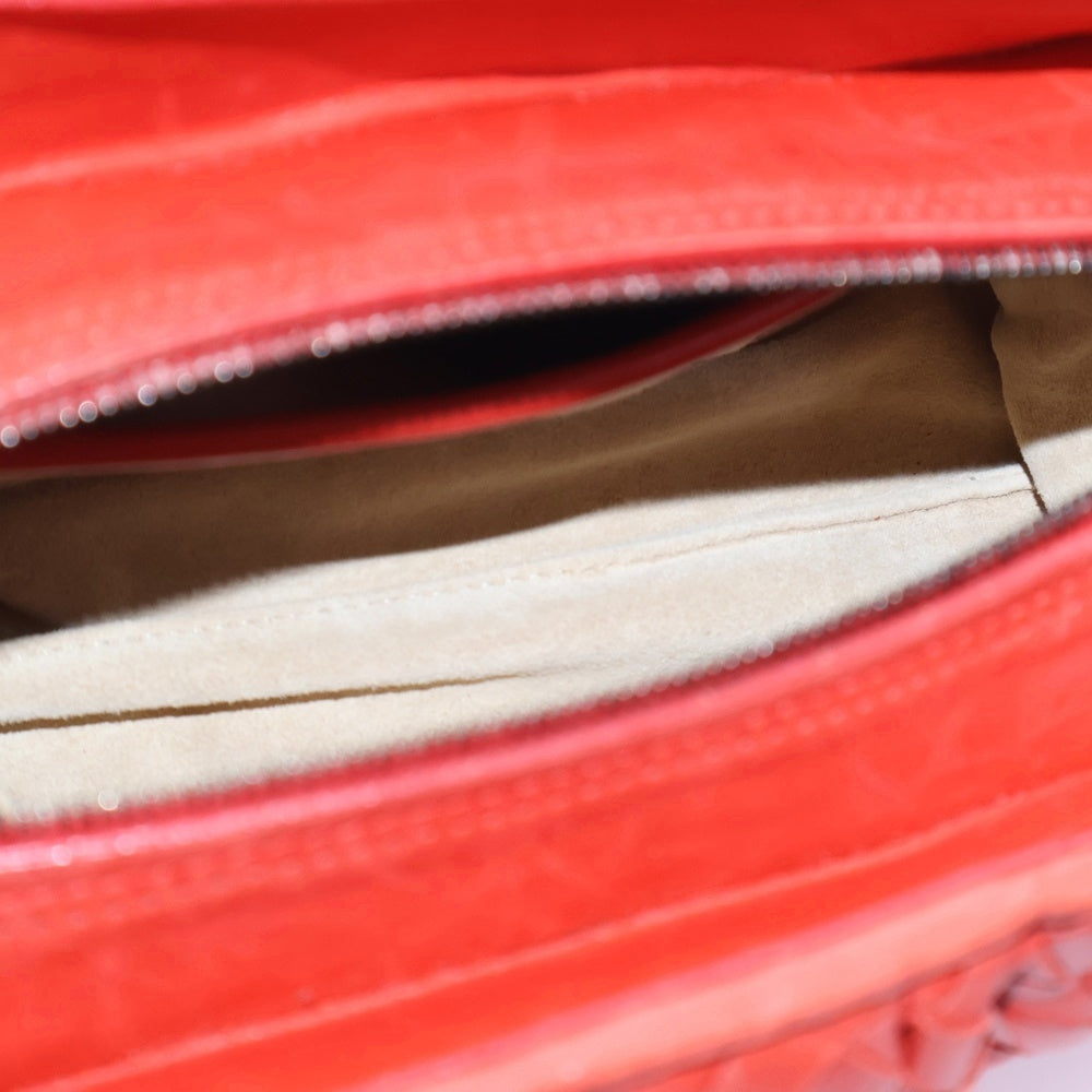 BOTTEGA VENETA(ボッテガヴェネタ) イントレチャート ハンドバッグ ミニバッグ レッド レザー シルバー金具