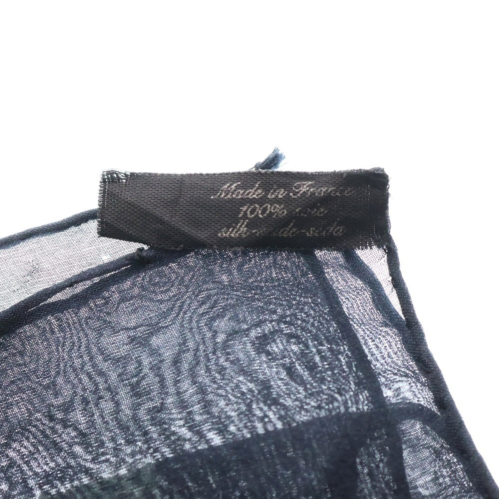 CHROME HEARTS(クロムハーツ) FOTI CH PLS フォティ CHプラス 総柄プリント シルクスカーフ ネイビー/ブルー