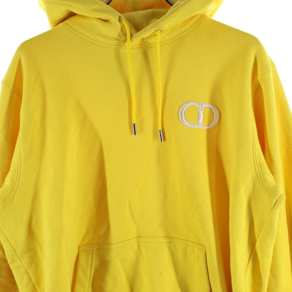 Christian Dior(クリスチャンディオール) CD ICON ロゴ刺繍 アイコン プルオーバースウェットパーカー フーディー イエロー 113J698A0531