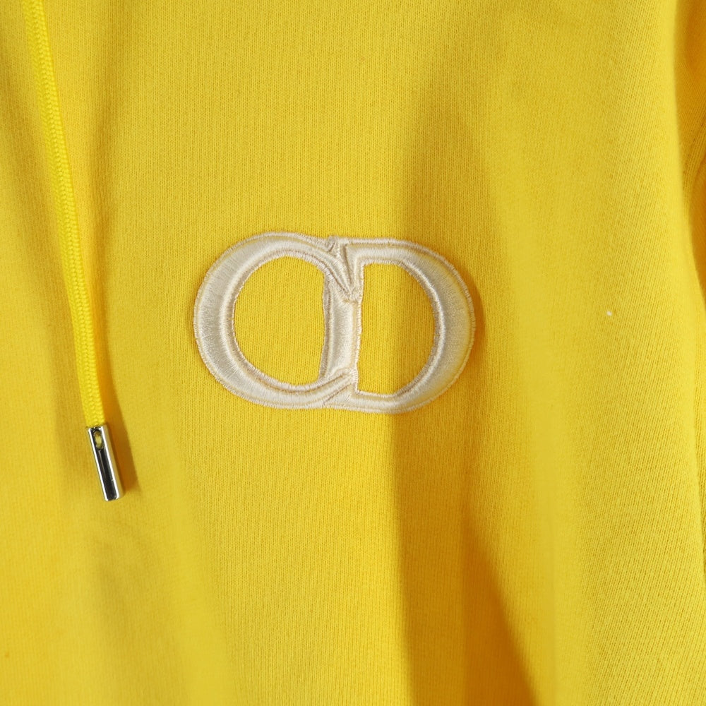 Christian Dior(クリスチャンディオール) CD ICON ロゴ刺繍 アイコン プルオーバースウェットパーカー フーディー イエロー 113J698A0531
