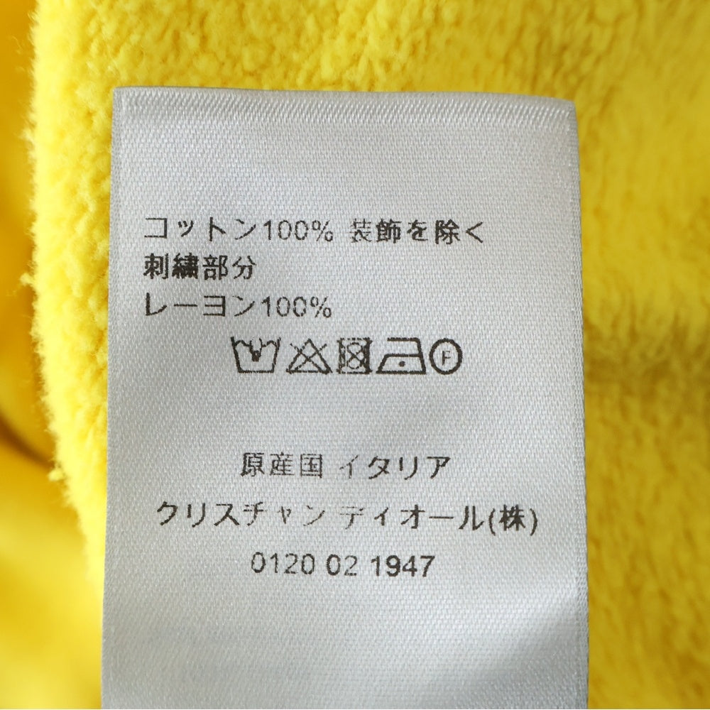 Christian Dior(クリスチャンディオール) CD ICON ロゴ刺繍 アイコン プルオーバースウェットパーカー フーディー イエロー 113J698A0531