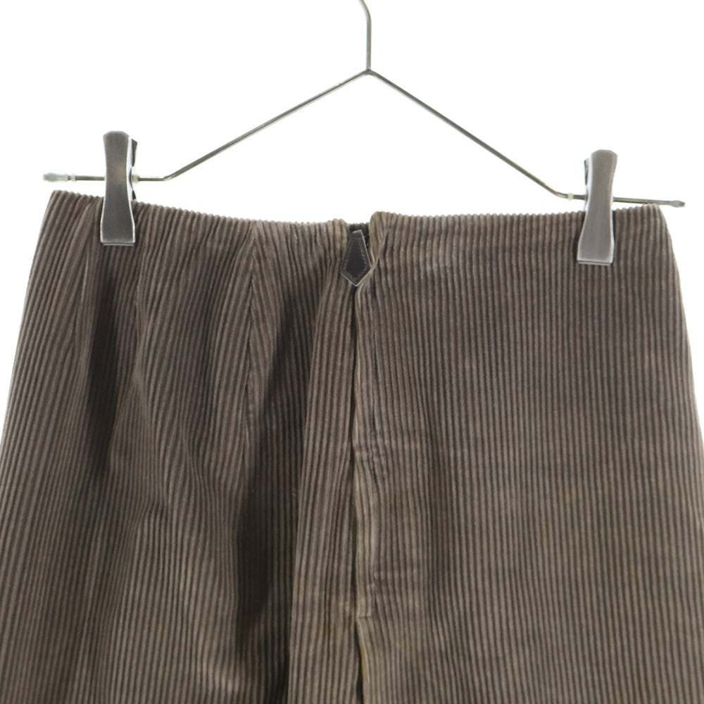 HERMES(エルメス) マルジェラ期 コットン コーデュロイ タイト ミディアムスカート ブラウン レディース
