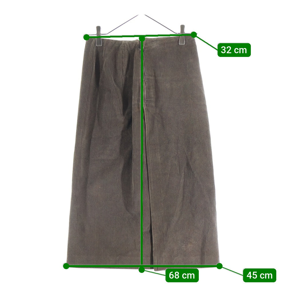 HERMES(エルメス) マルジェラ期 コットン コーデュロイ タイト ミディアムスカート ブラウン レディース