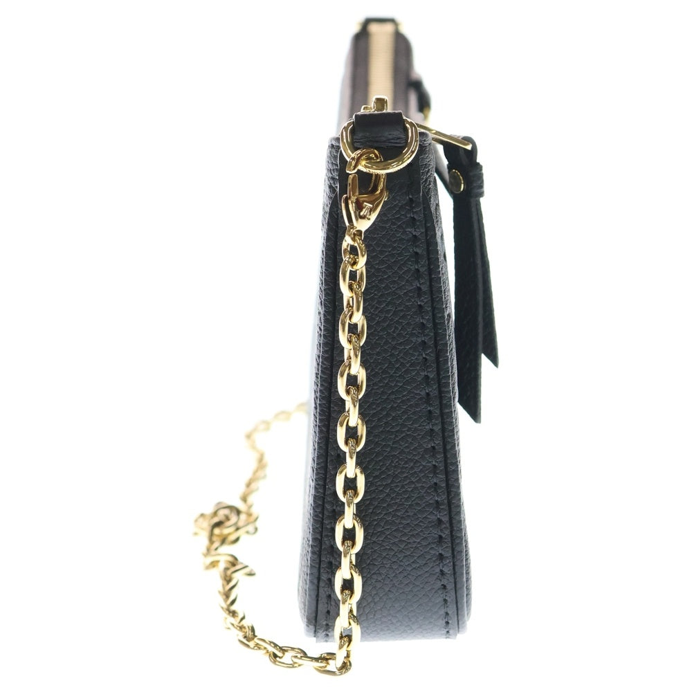 LOUIS VUITTON(ルイヴィトン) モノグラムアンプラント イージーポーチ ショルダーバッグ チェーンバッグ ミニバッグ ブラック レザー M80349 ゴールド金具