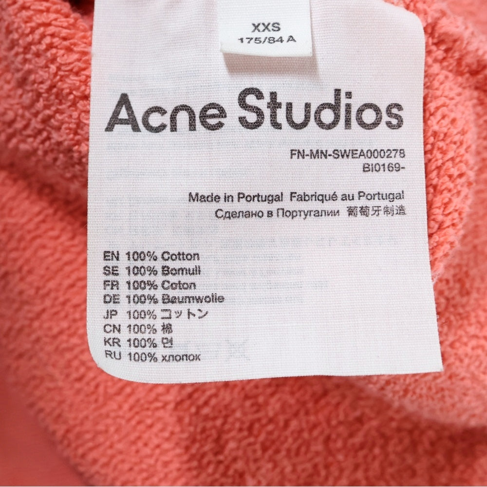 Acne Studios(アクネ ストゥディオズ) バックロゴ刺繍 クルーネック プルオーバー スウェットトレーナー ピンク FN-MN-SWEA000278